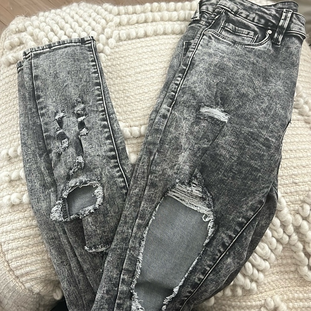 Ripped Gray Jeans